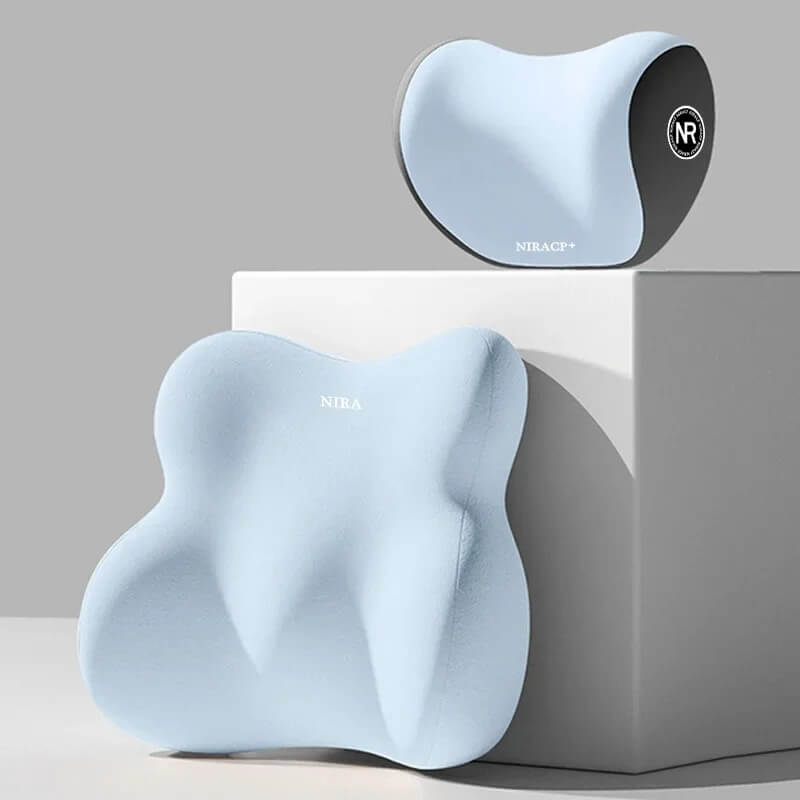 Ergonomic Car Backrest and Headrest Set