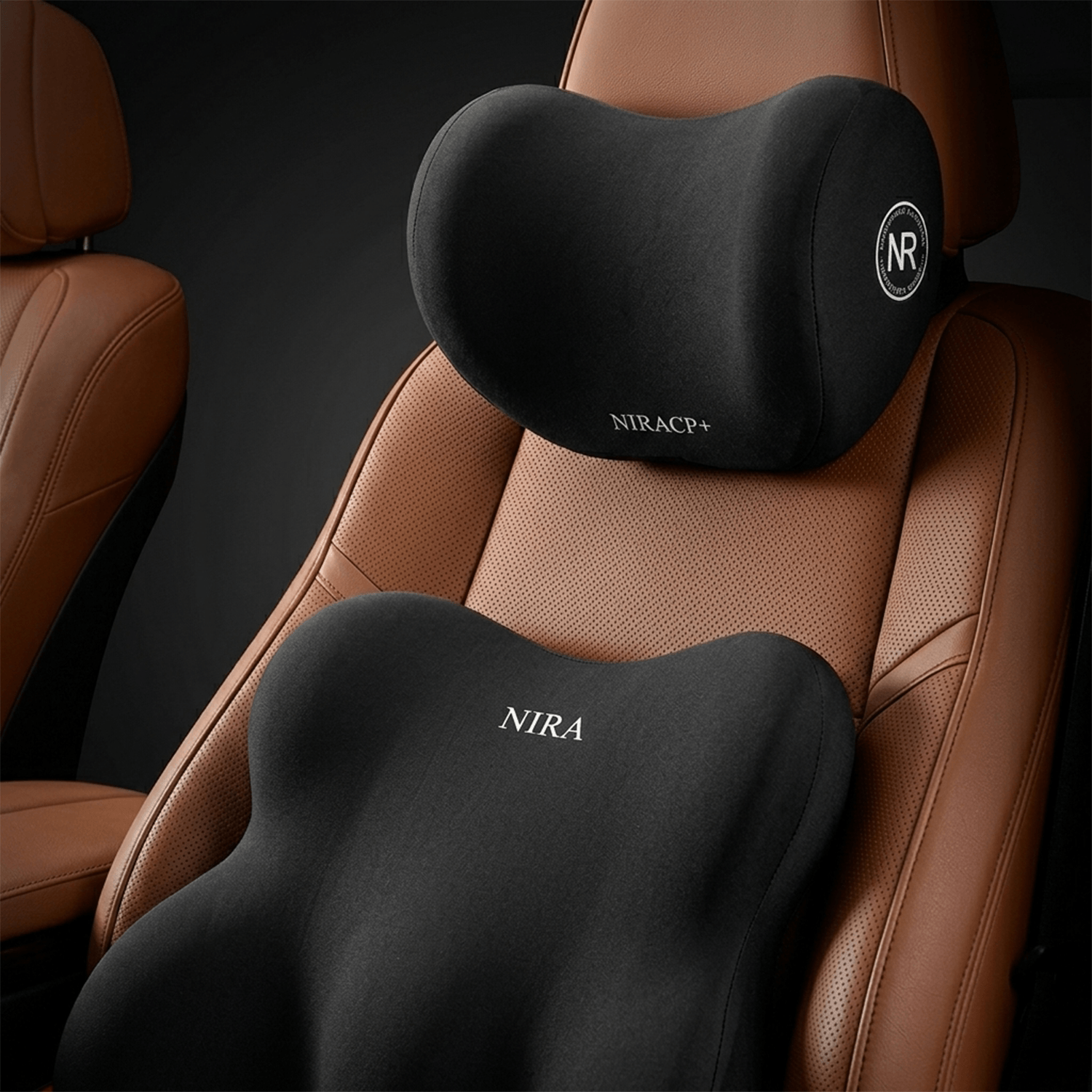 Ergonomic Car Backrest and Headrest Set