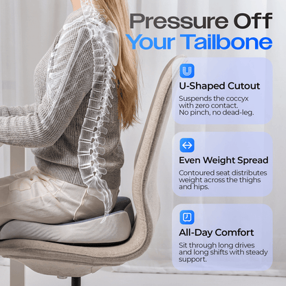 Ergonomic Memory Foam Seat Cushion